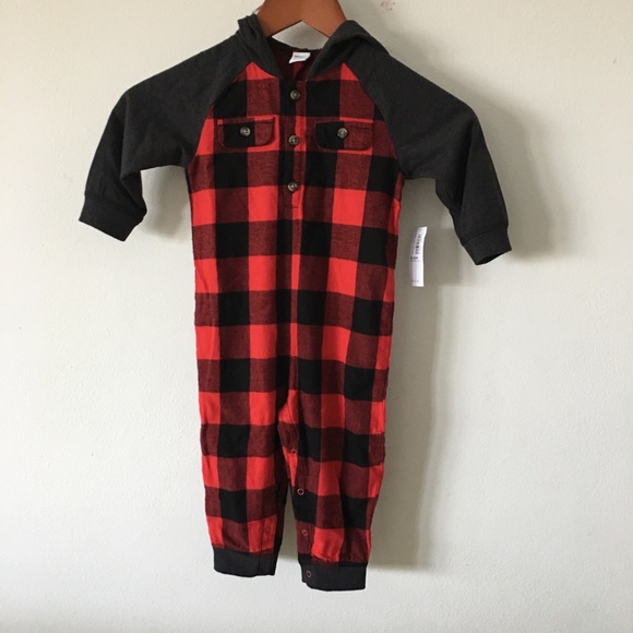 Baby Hooded Raglan One Piece Sz 12 - 18 Months - Picture 3 of 8